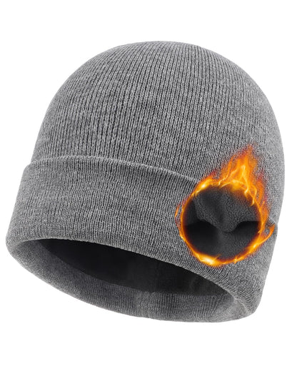Zylioo XXL Beanie for Men,Big Head Winter Knit Hat,Stretch Warm Skull Cap
