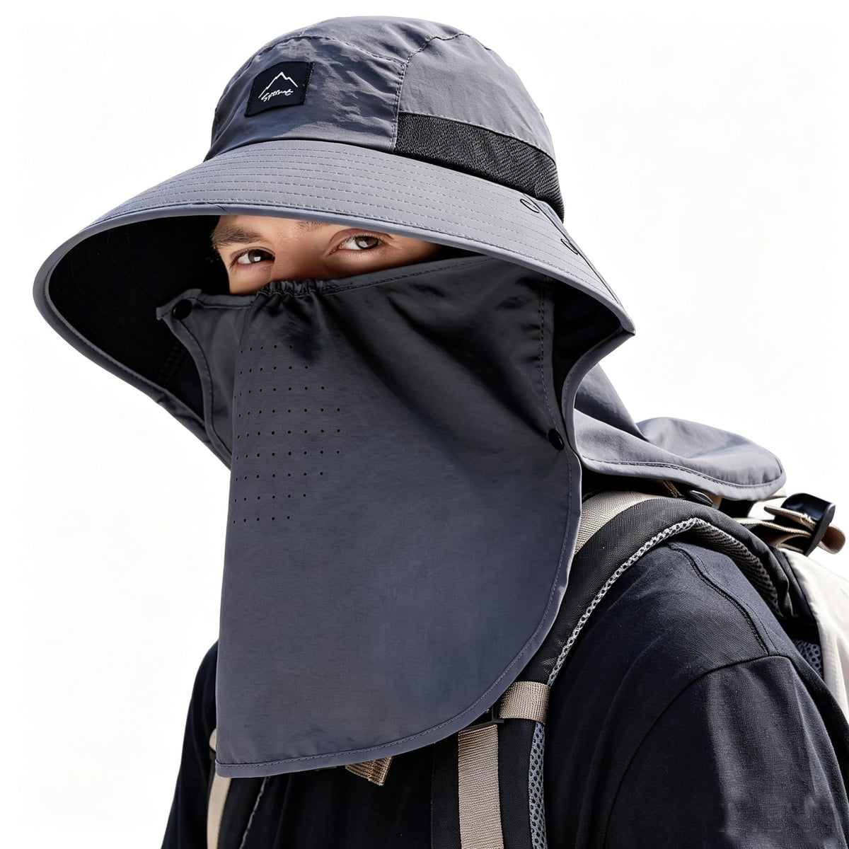 Rosoz Outdoor Sun Hat for Men Women, UPF 50+Fishing Hat with Neck Flap