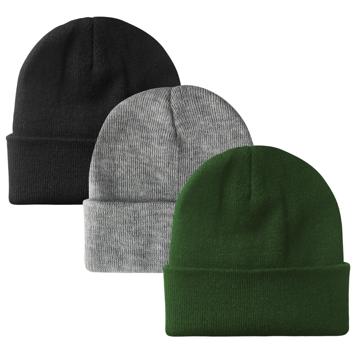 PFFY Unisex Beanie Hats for Men Women Plain Knit Winter Beanies Warm Hat