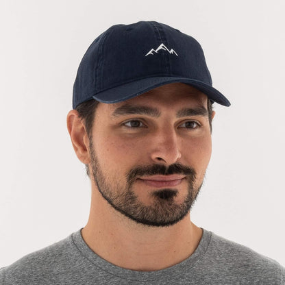 Outdoor Cap Mountain Embroidered Dad Hat Adjustable Soft Cotton Polo Style Unstructured Baseball Cap for Men & Women