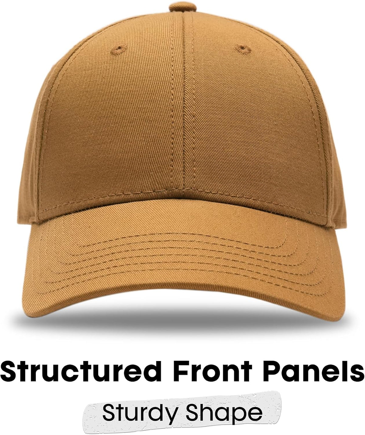 FURTALK Mens Structured Baseball Cap Adjustable Washed Cotton Golf Dad Hat Plain Classic Hats for Men