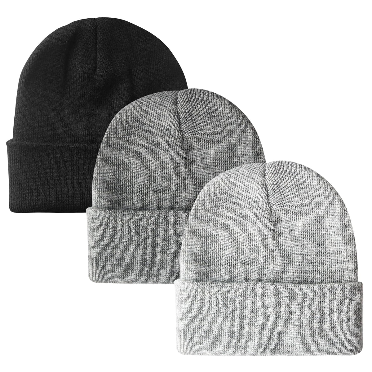 PFFY Unisex Beanie Hats for Men Women Plain Knit Winter Beanies Warm Hat