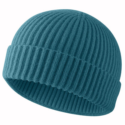 ROYBENS Swag Wool Knit Cuff Short Fisherman Beanie for Men Women Winter Hat