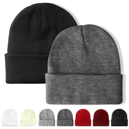 NPQQUAN 2 Packs Beanie for Men Women Winter Hats for Mens Beanie Skull Cap