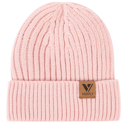 Vgogfly Lined Men Beanie Slouchy Knit Skull Cap Warm Stocking Hats Guys Women Striped Winter Beanie Hat