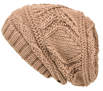 Lilax Knit Slouchy Oversized Soft Warm Winter Beanie Hat