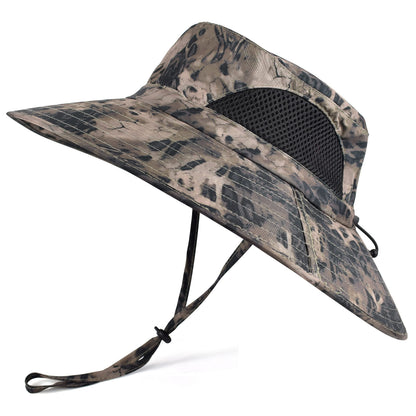 Wide Brim Sun Bucket Hat, Waterproof Boonie Hat for Men & Women