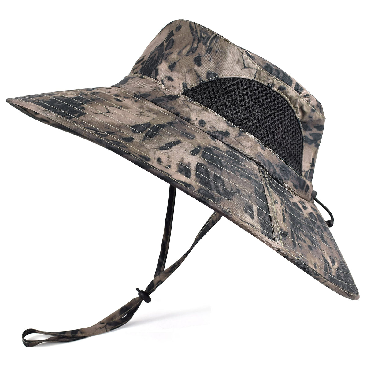 Wide Brim Sun Bucket Hat, Waterproof Boonie Hat for Men & Women
