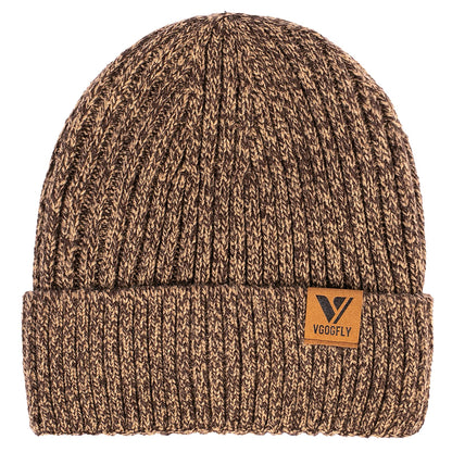 Vgogfly Lined Men Beanie Slouchy Knit Skull Cap Warm Stocking Hats Guys Women Striped Winter Beanie Hat
