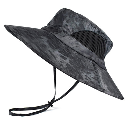 Wide Brim Sun Bucket Hat, Waterproof Boonie Hat for Men & Women