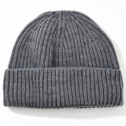 100% Merino Wool Fisherman Beanies for Men Winter Beanie Skull Cap