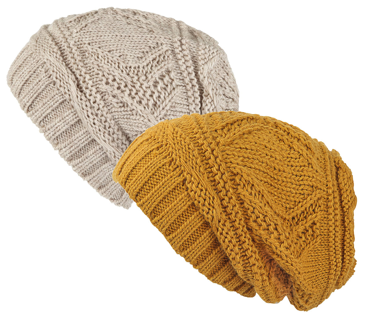 Lilax Knit Slouchy Oversized Soft Warm Winter Beanie Hat