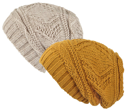 Lilax Knit Slouchy Oversized Soft Warm Winter Beanie Hat