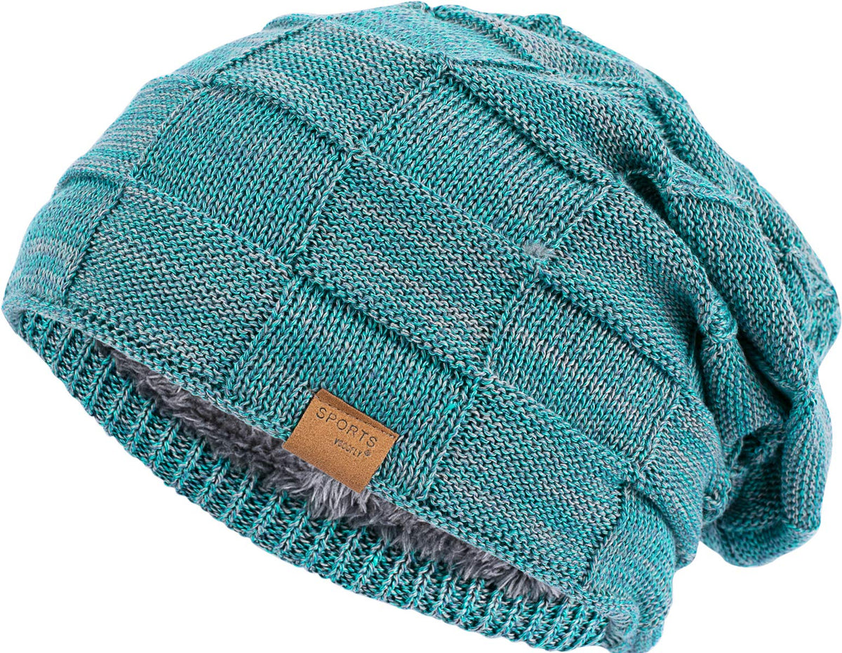 Vgogfly Slouchy Beanie for Men Winter Hats for Guys Cool Beanies Mens Lined Knit Warm Thick Skully Stocking Binie Hat
