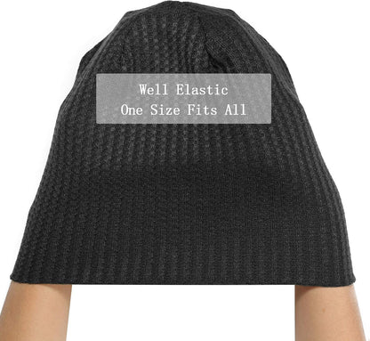 ZLYC Women Fashion Knit Slouchy Beanie Hat Thin Stretch Skull Cap