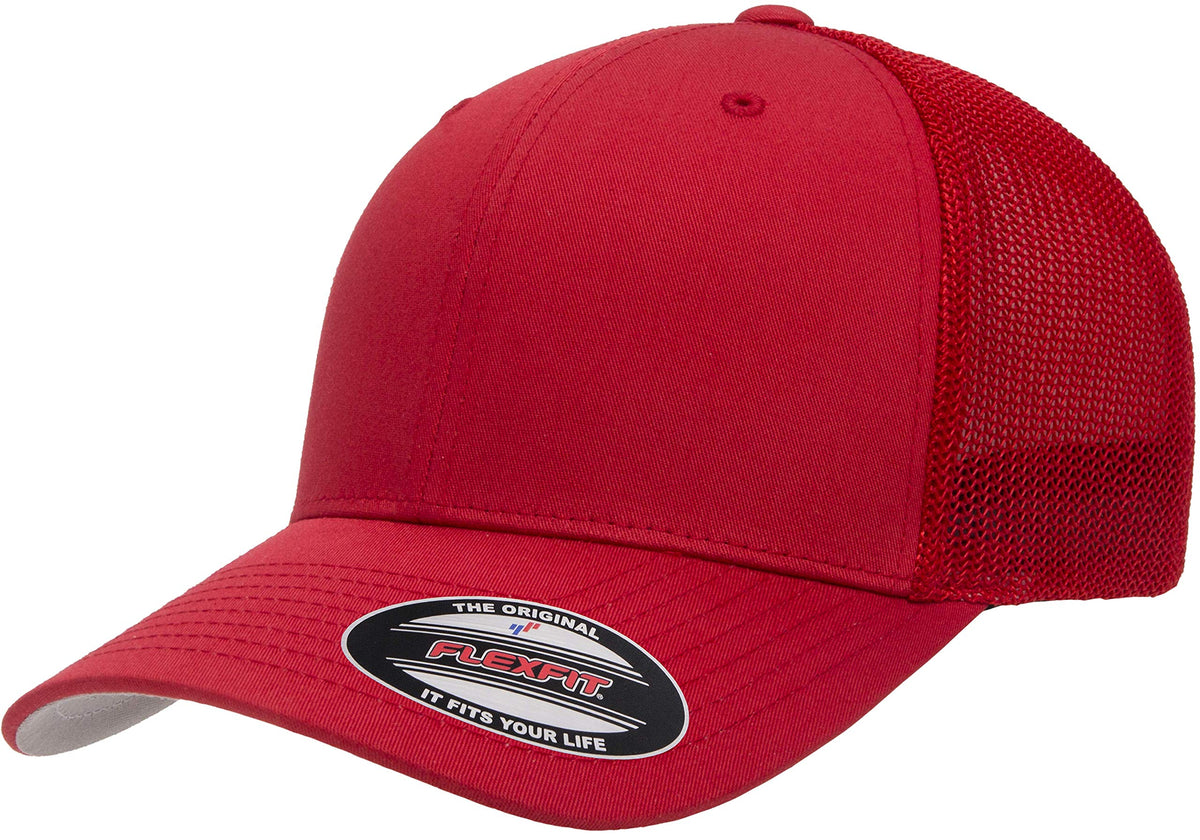 Flexfit Unisex Mesh Fitted 2-Tone Trucker Hat, One Size