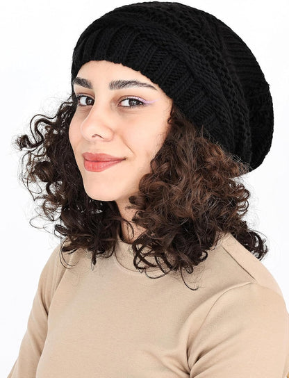 Lilax Knit Slouchy Oversized Soft Warm Winter Beanie Hat