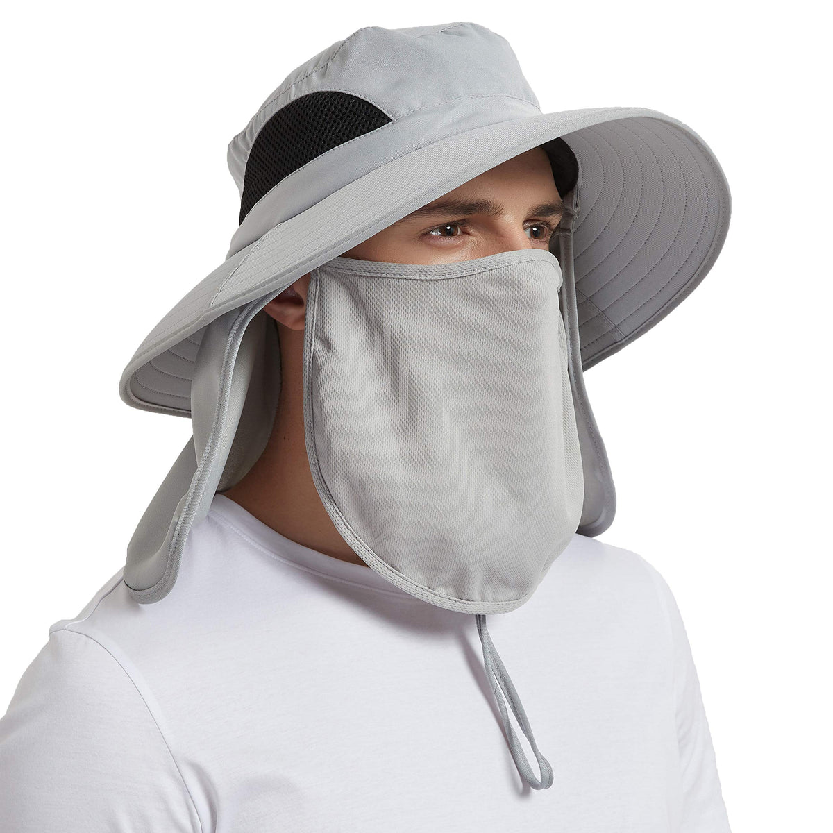 Wide Brim Sun Bucket Hat, Waterproof Boonie Hat for Men & Women
