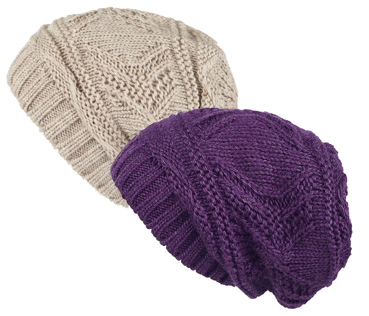 Lilax Knit Slouchy Oversized Soft Warm Winter Beanie Hat