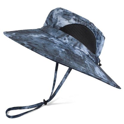 Wide Brim Sun Bucket Hat, Waterproof Boonie Hat for Men & Women