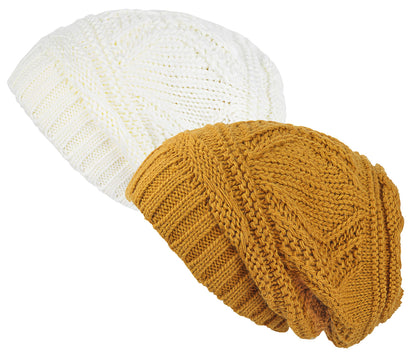 Lilax Knit Slouchy Oversized Soft Warm Winter Beanie Hat
