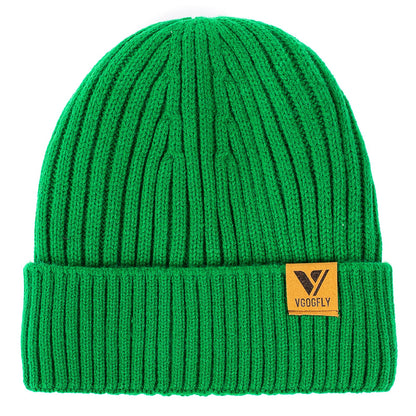 Vgogfly Lined Men Beanie Slouchy Knit Skull Cap Warm Stocking Hats Guys Women Striped Winter Beanie Hat