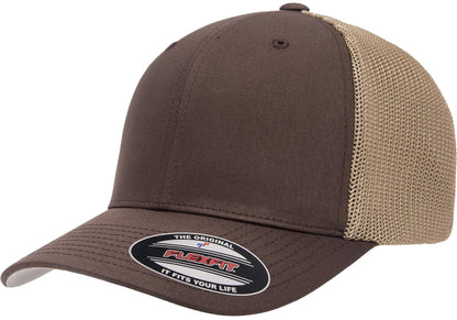 Flexfit Unisex Mesh Fitted 2-Tone Trucker Hat, One Size