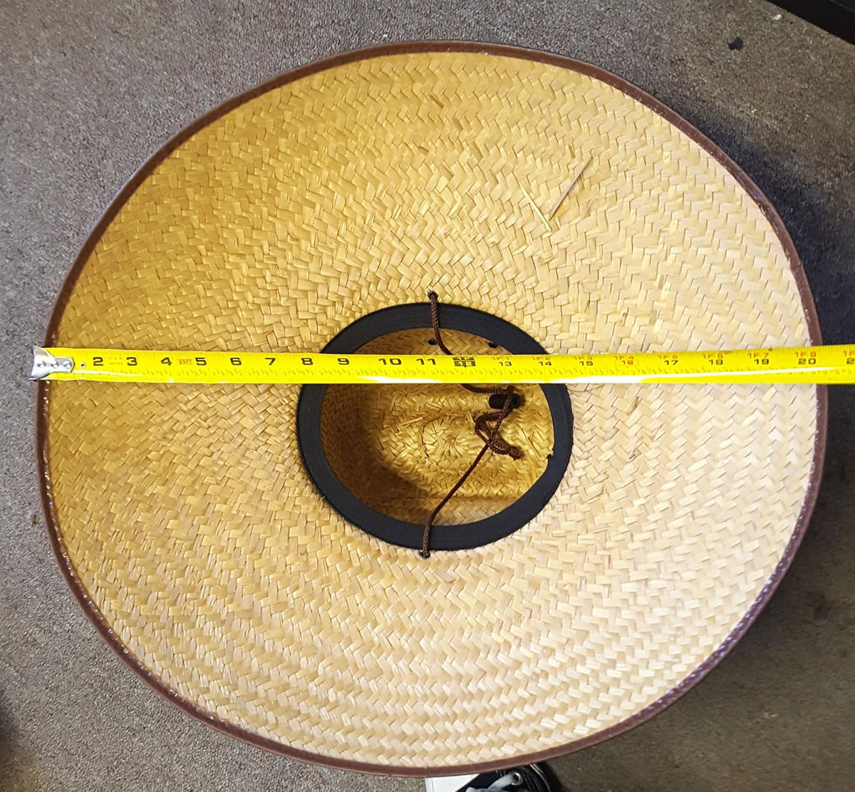 Double Weaved Hard Shell Shade Hat Large Fit Wide Brim Straw Hat Tan