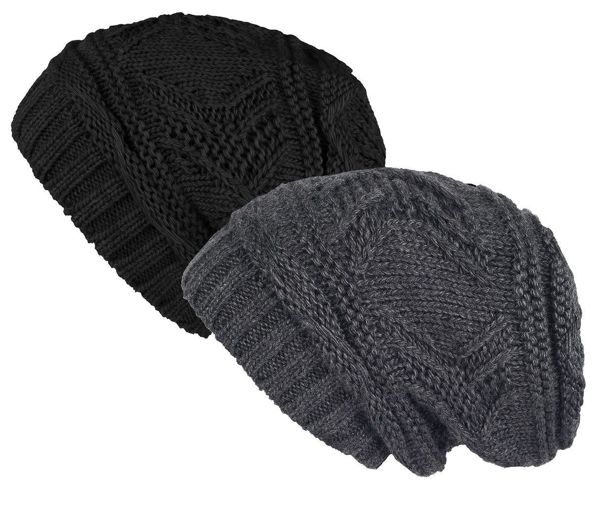 Lilax Knit Slouchy Oversized Soft Warm Winter Beanie Hat