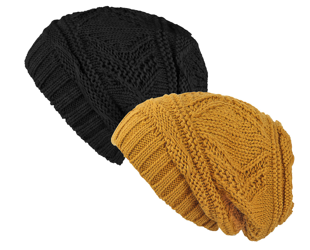 Lilax Knit Slouchy Oversized Soft Warm Winter Beanie Hat